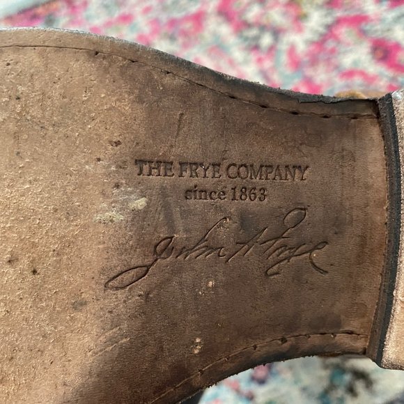 Frye Women’s Brown Leather Phillip Harness Boho Riding Boots Shoes Size 7.5 - Picture 9 of 12